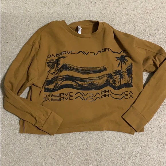 RVCA Sweaters - RVCA crop sweatshirt
